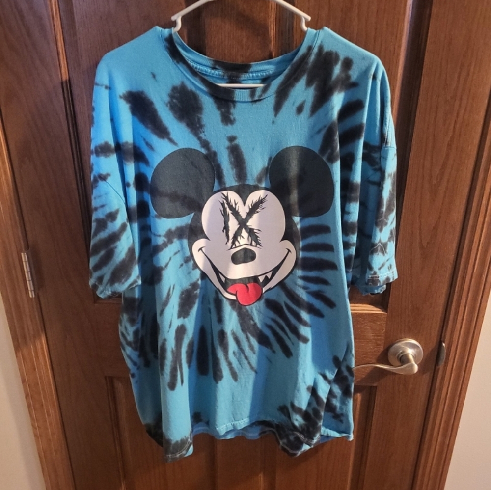 *SOLD* Ice Nine Kills Mickey Mouse Blue Tie-Dye T-Shirt